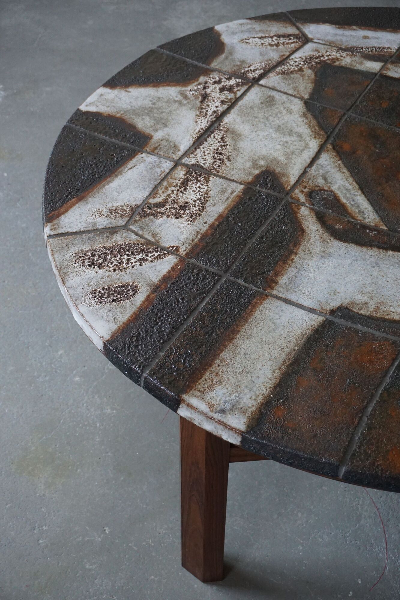 Mid century coffee table by Ole Bjorn Krüger in Stoneware and Rosewood, 1960s