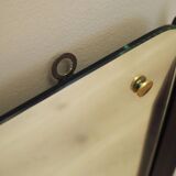 Mirror in mahogany frame, Italian design, 1970s, production: Italy