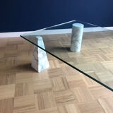 Sculptural italian coffee table with marble feet, 1970