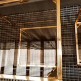 Sofa ends.in gilded metal and glass