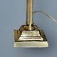 Pied de lampe ancien en laiton patiné – colonne cannelée – H 60 cm