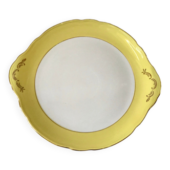 cake dish Moulin des Loups canary yellow 50s