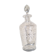Carafe début XXème siècle ciselé et gravé, bouchon facetté