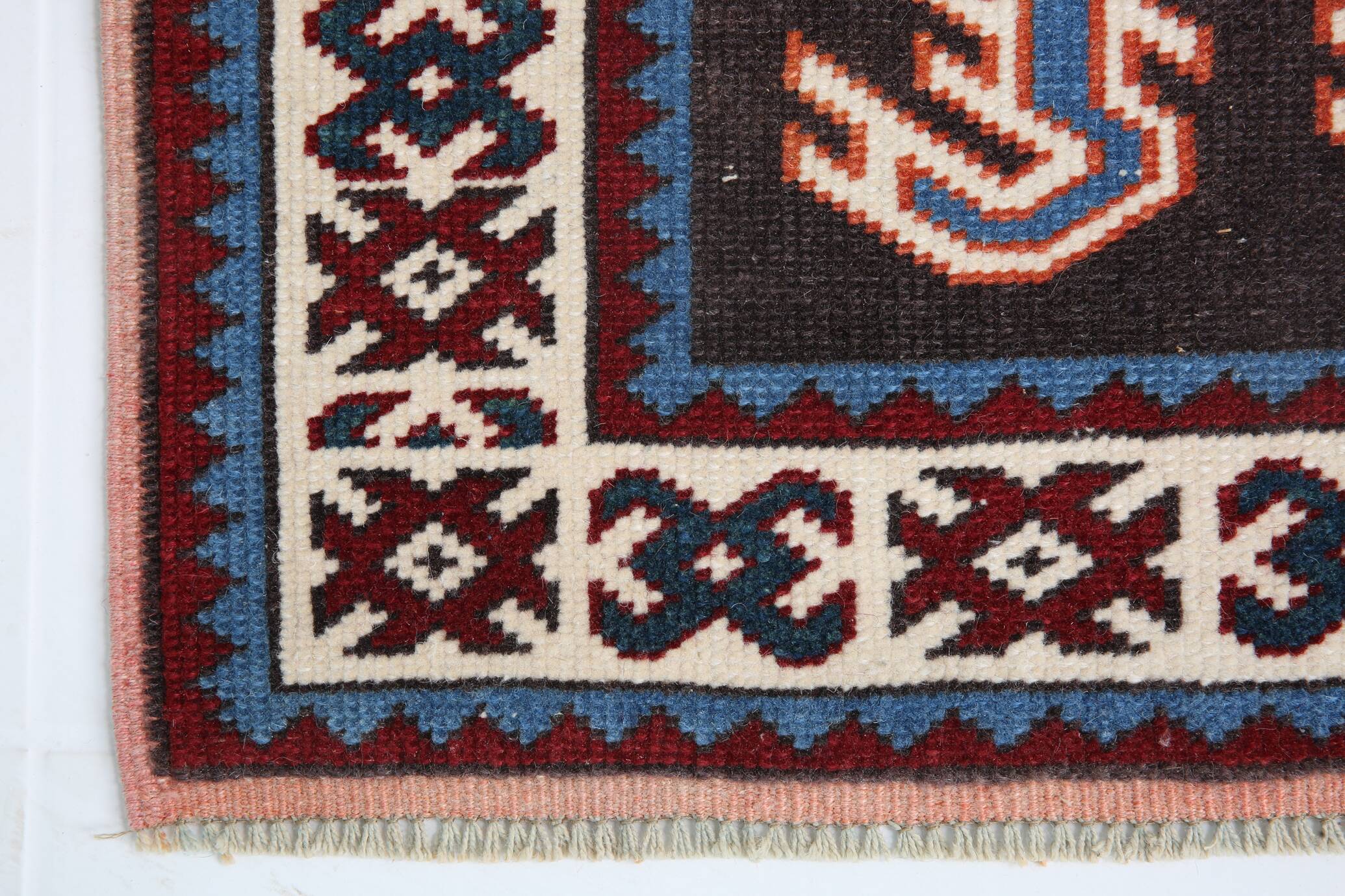 3x13 Black & Blue Vintage Persian Runner Rug, 80x398Cm