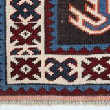 3x13 Black & Blue Vintage Persian Runner Rug, 80x398Cm