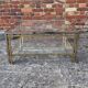 Vintage chrome and gold Hollywood regency coffee table