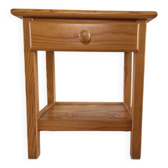 Vintage bedside table in solid pine