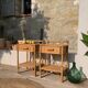 Paire de chevets rotin vintage