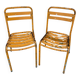 Pair of vintage bistro chairs "Street Art"