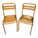 Pair of vintage bistro chairs "Street Art"