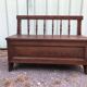 Rustic chest bench in old patina fir.