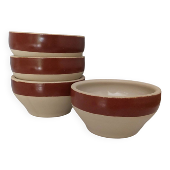 4 small bowls stamped DIGOIN