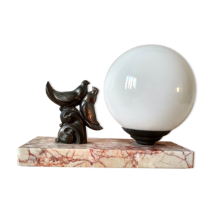Lampe art déco veilleuse en marbre