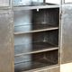 Antique industrial metal display cabinet, circa 1920