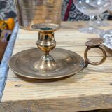Brass thumb candle holder