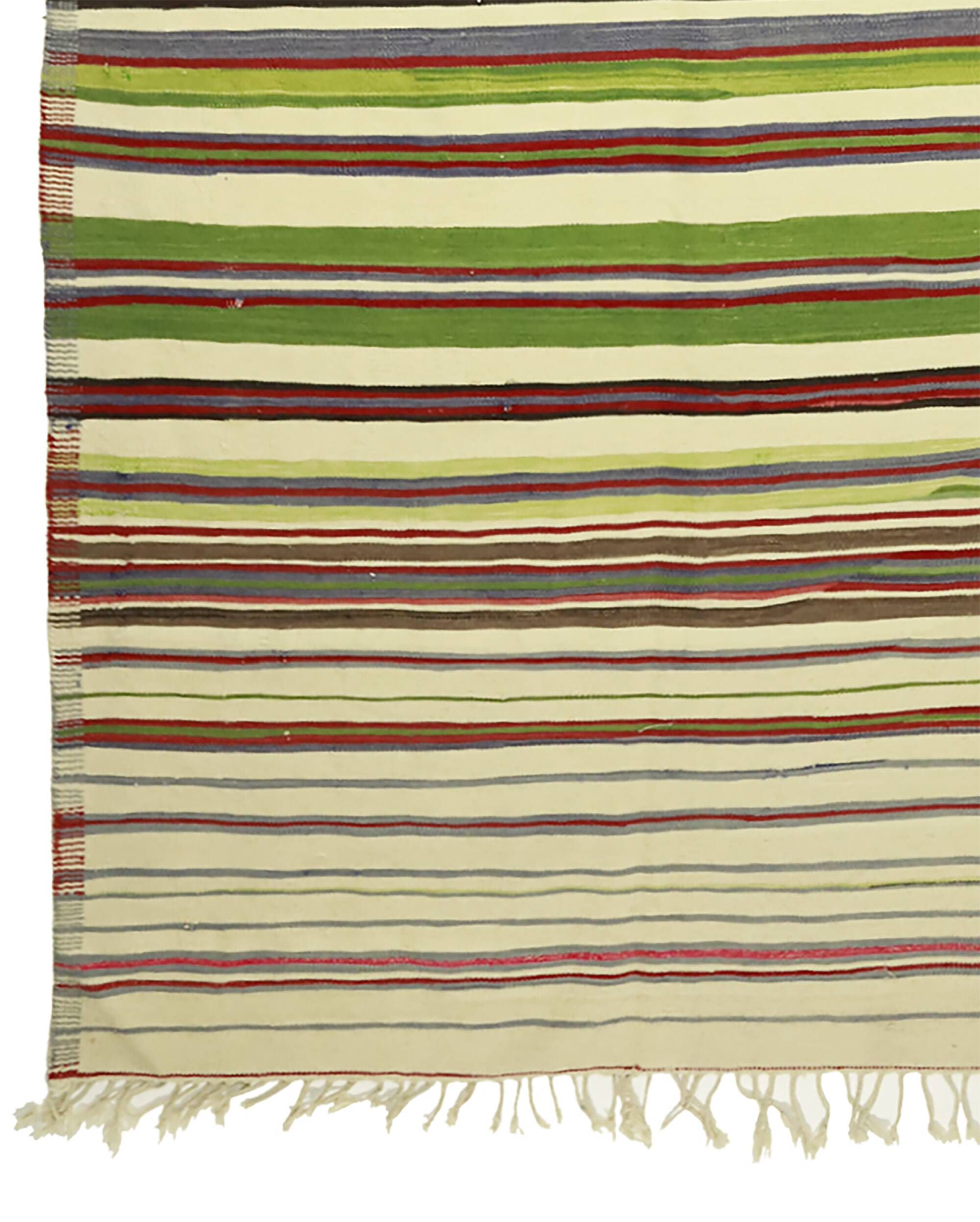Vintage Striped Turkish Kilim Rug 170x345 cm Handmade Wool