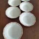 6 Schwarzenhammer porcelain soup plates