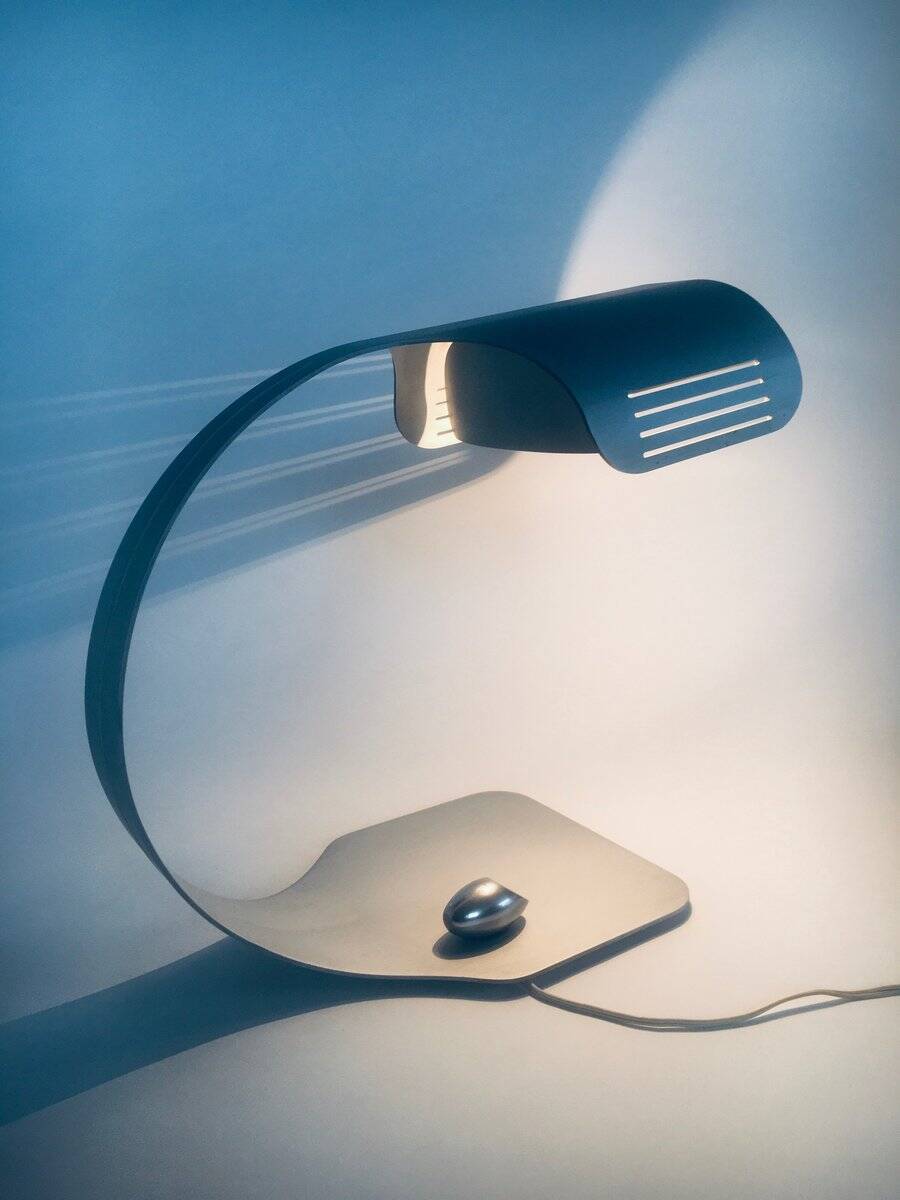 Aluminium Colomba Design Desk Lamp by Walter & Moretti, France, 1972