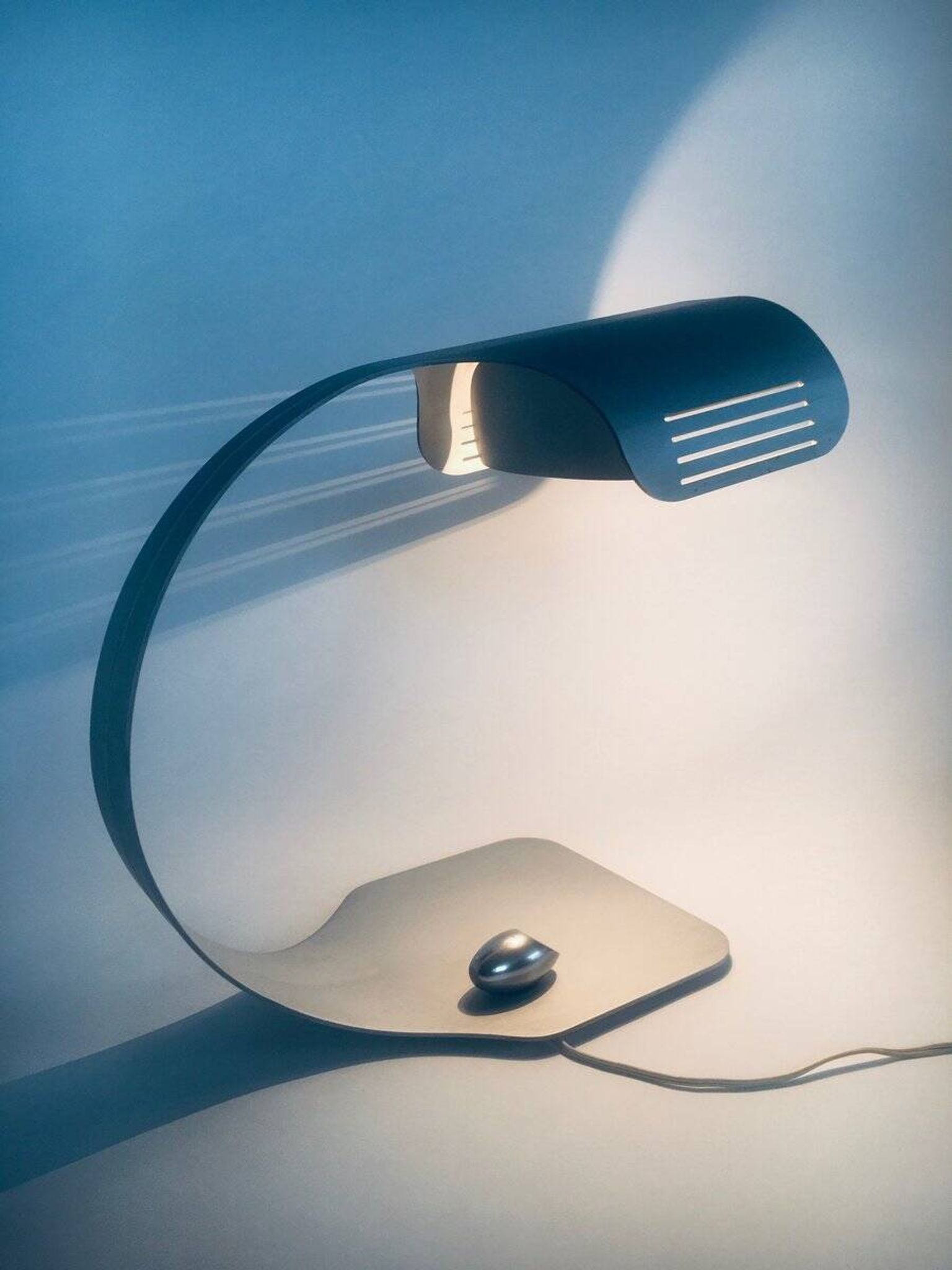 Aluminium Colomba Design Desk Lamp by Walter & Moretti, France, 1972
