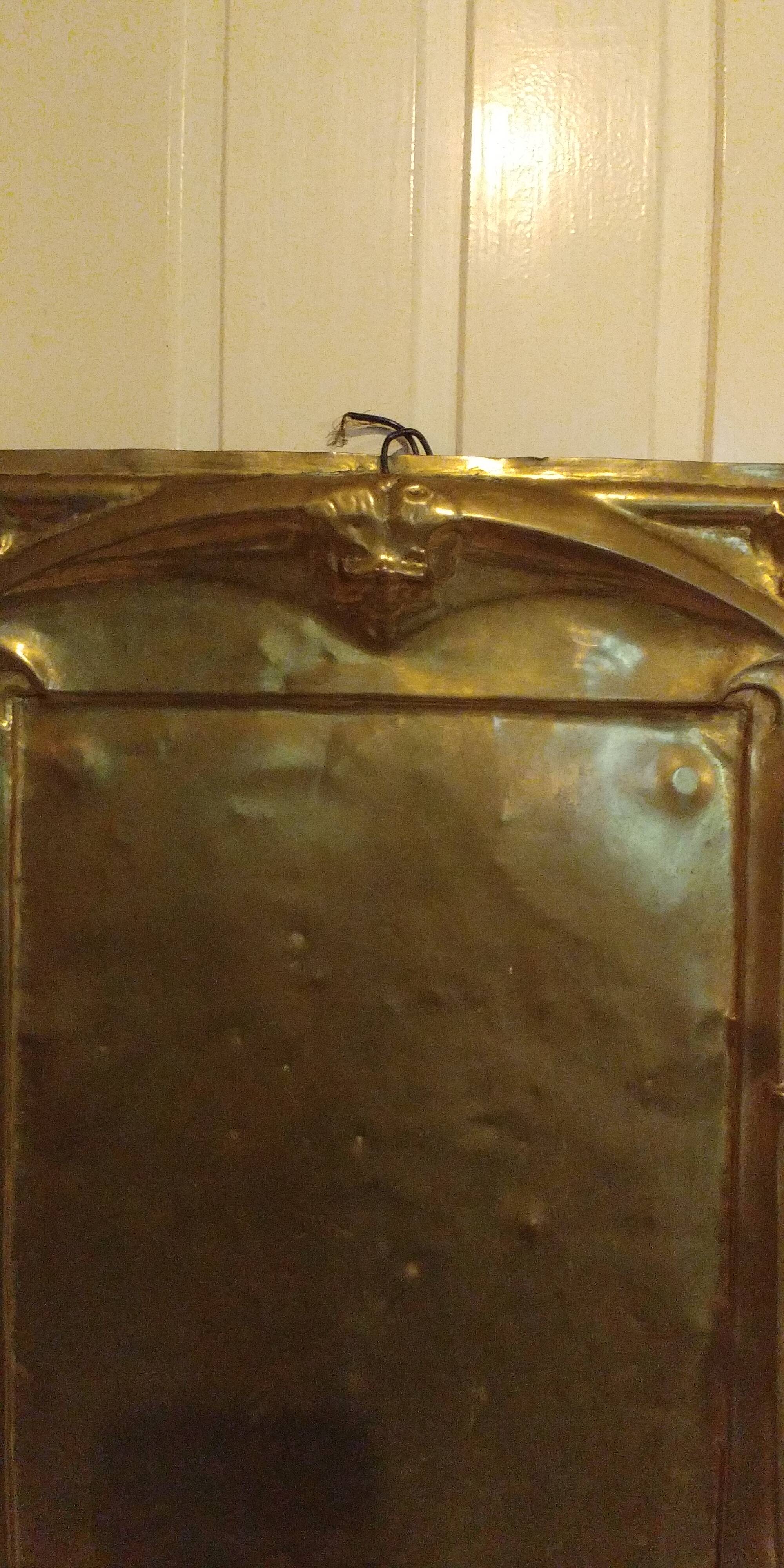 Brass fireplace plate