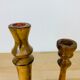 Paire de bougeoirs bois