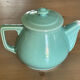 Vintage green ceramic coffee maker