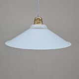 Enamelled sheet metal pendant light