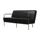 Leather & chrome sofa by Gunilla Allard, Sweden 1994