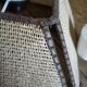 Vintage rattan blade pendant light