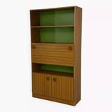 Bookcase with integrated desk/bar, 60s-70s design