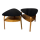 Set of 2 vintage 1960s tripod mediator coffee tables by Steiner.