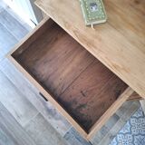 Desk / Dressing table in solid elm from the early 20th century.