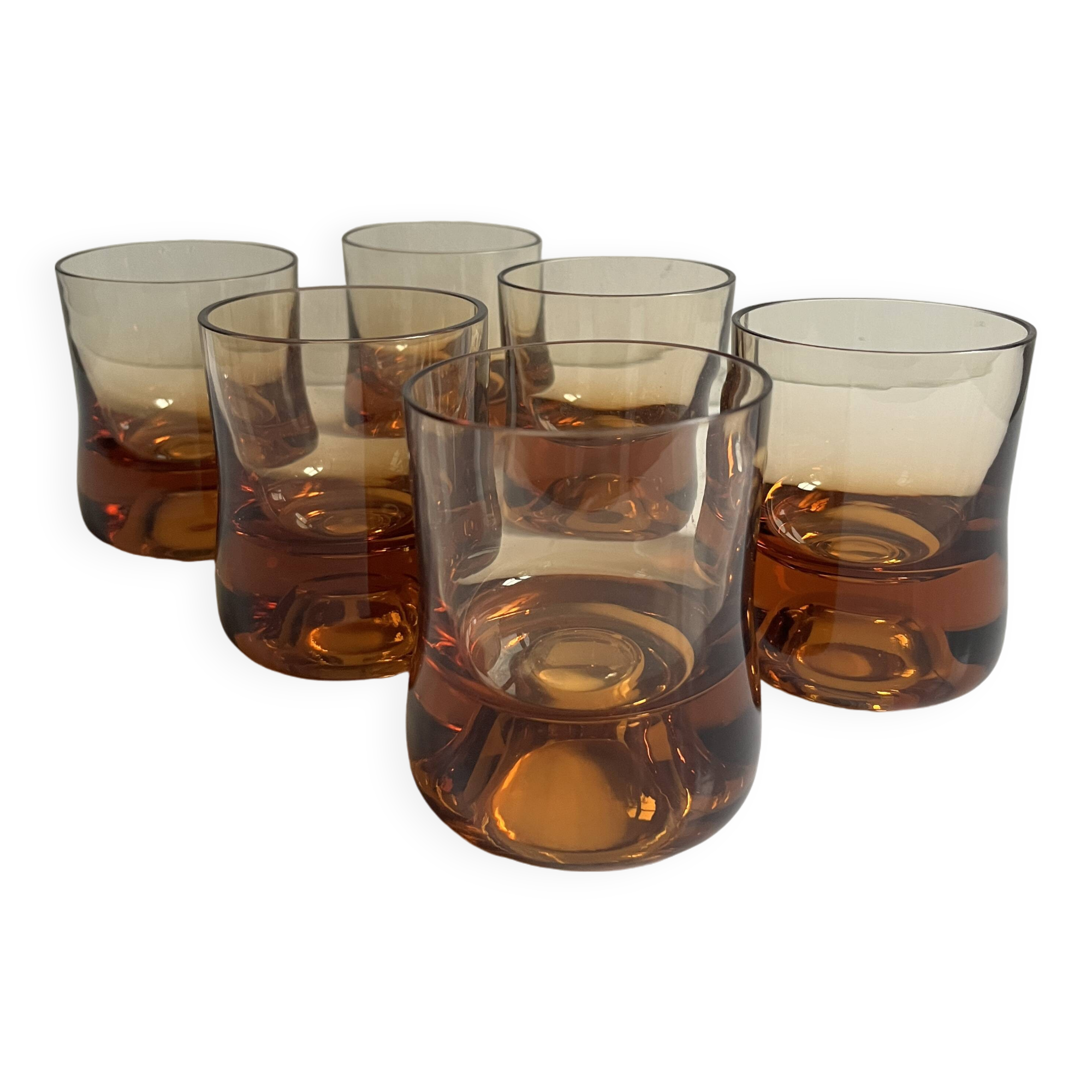 Amber Whiskey Glasses