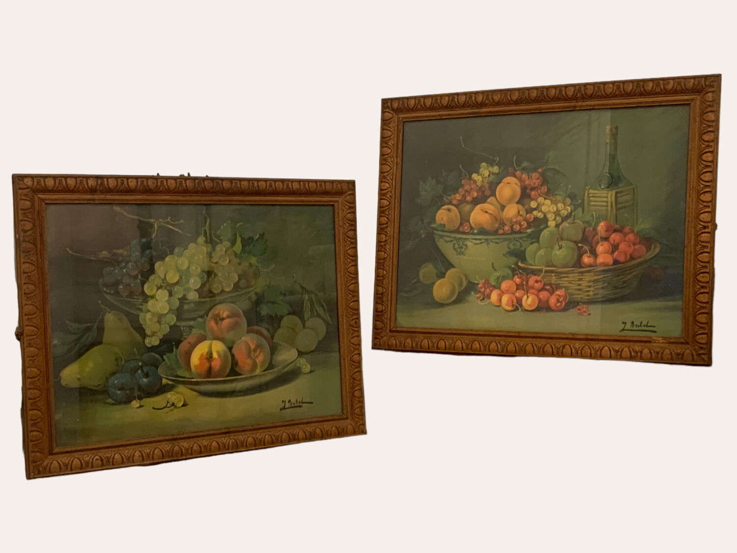 Pair of Still Life Fruit Paintings 1900