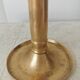 Vintage Gold Brass Candlestick: 1970s Home Decor