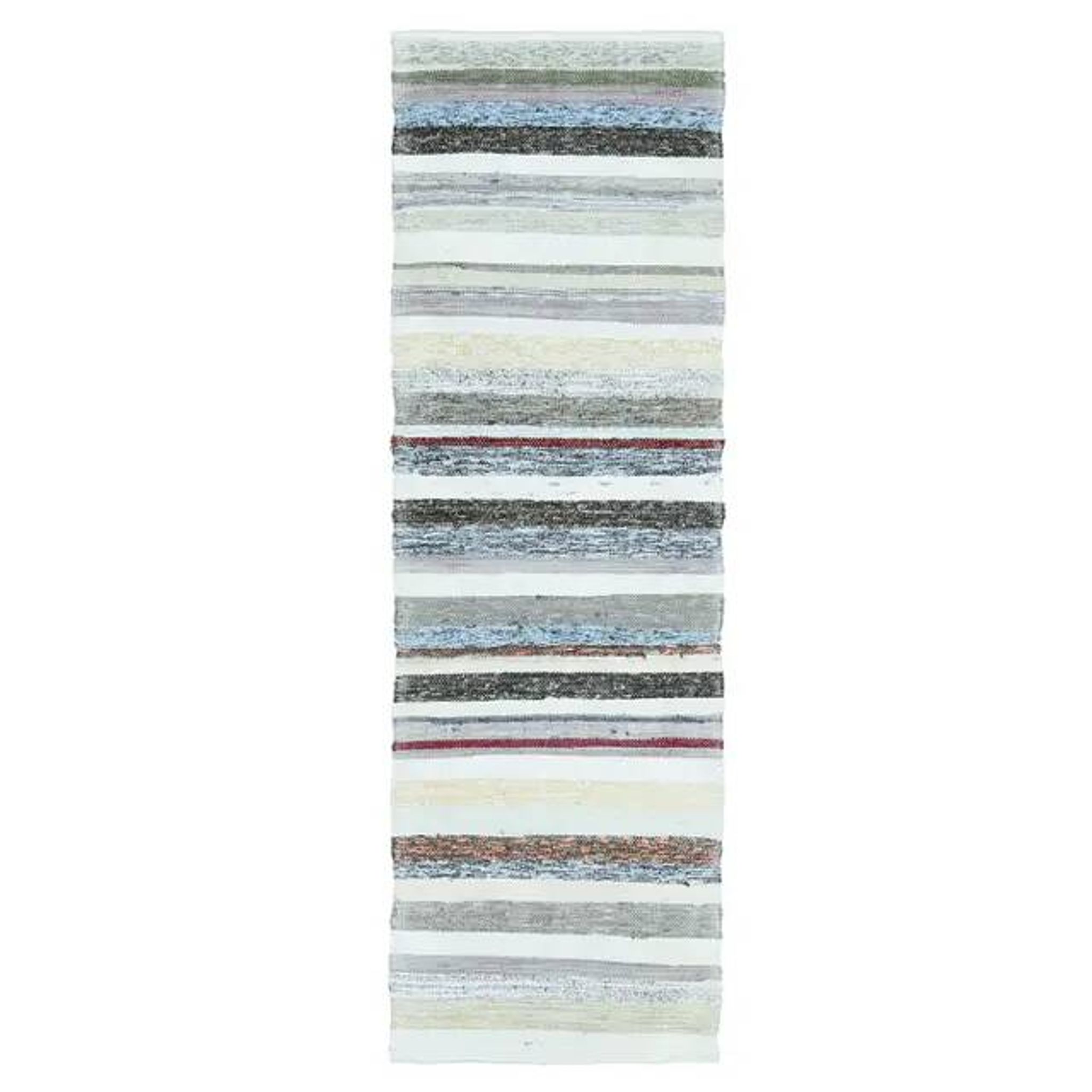 Vintage Turkish Hand-Knotted Wool Cotton White Kilim Runner Rug 60x196