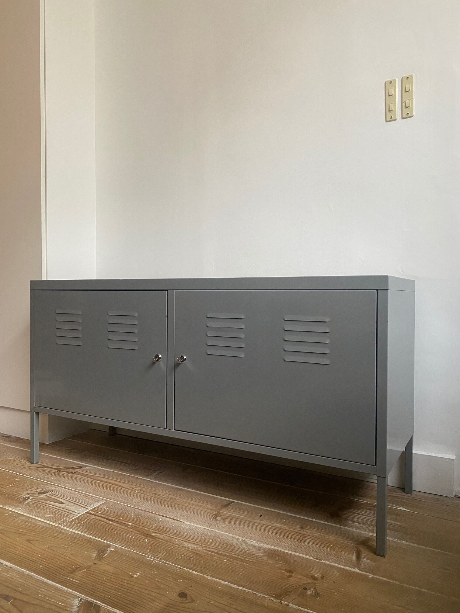 Iconic vintage cabinet Ikea PS gray color