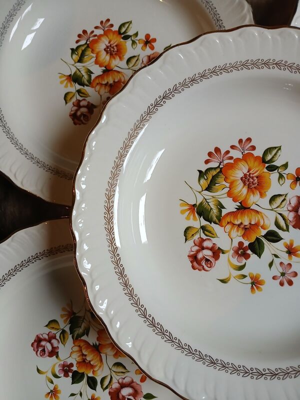 12 assiettes creuses anciennes ''Capri