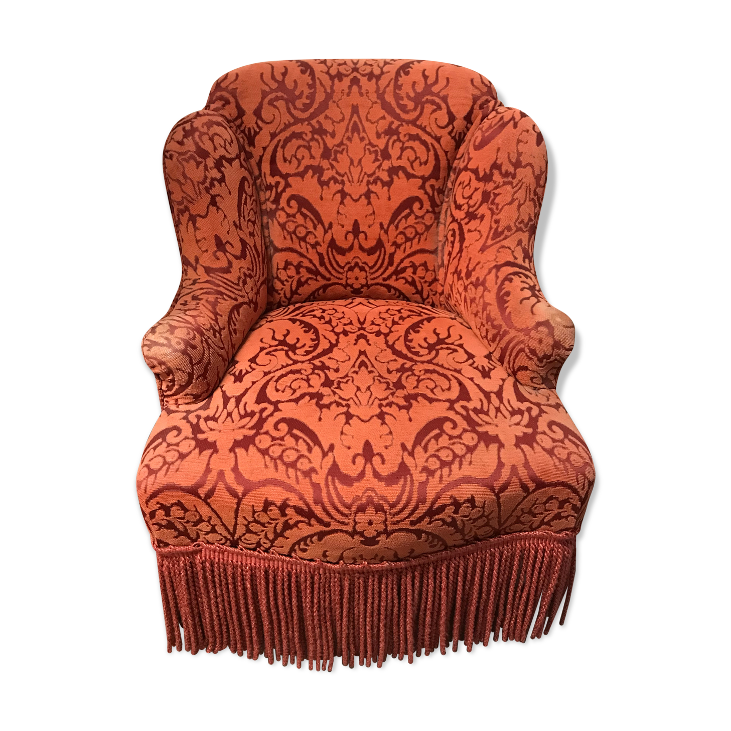 Ancien fauteuil crapaud