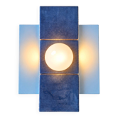 Zellige wall lamp and cement tile