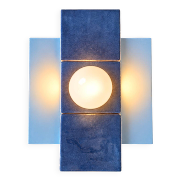 Zellige wall lamp and cement tile