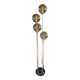 Cascade floor lamp, vintage, 4 "Waves" globes, 1970s