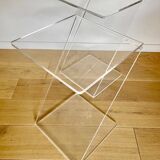 Paire de sellettes Z en plexi transparent