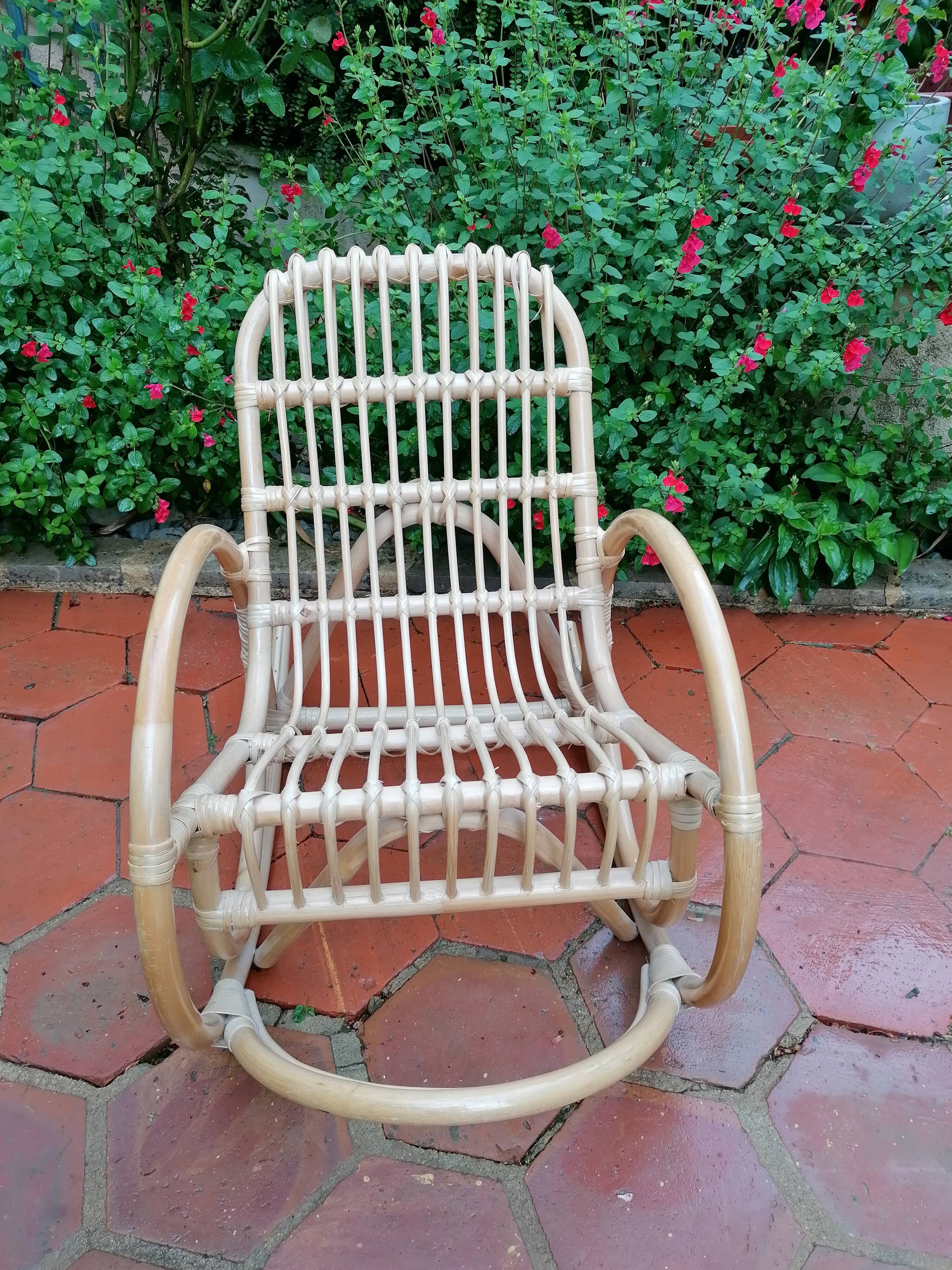 Rocking-chair child rattan