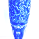 Blue and white Overlay crystal vase, chiseled and carved with Saint Louis foliage?