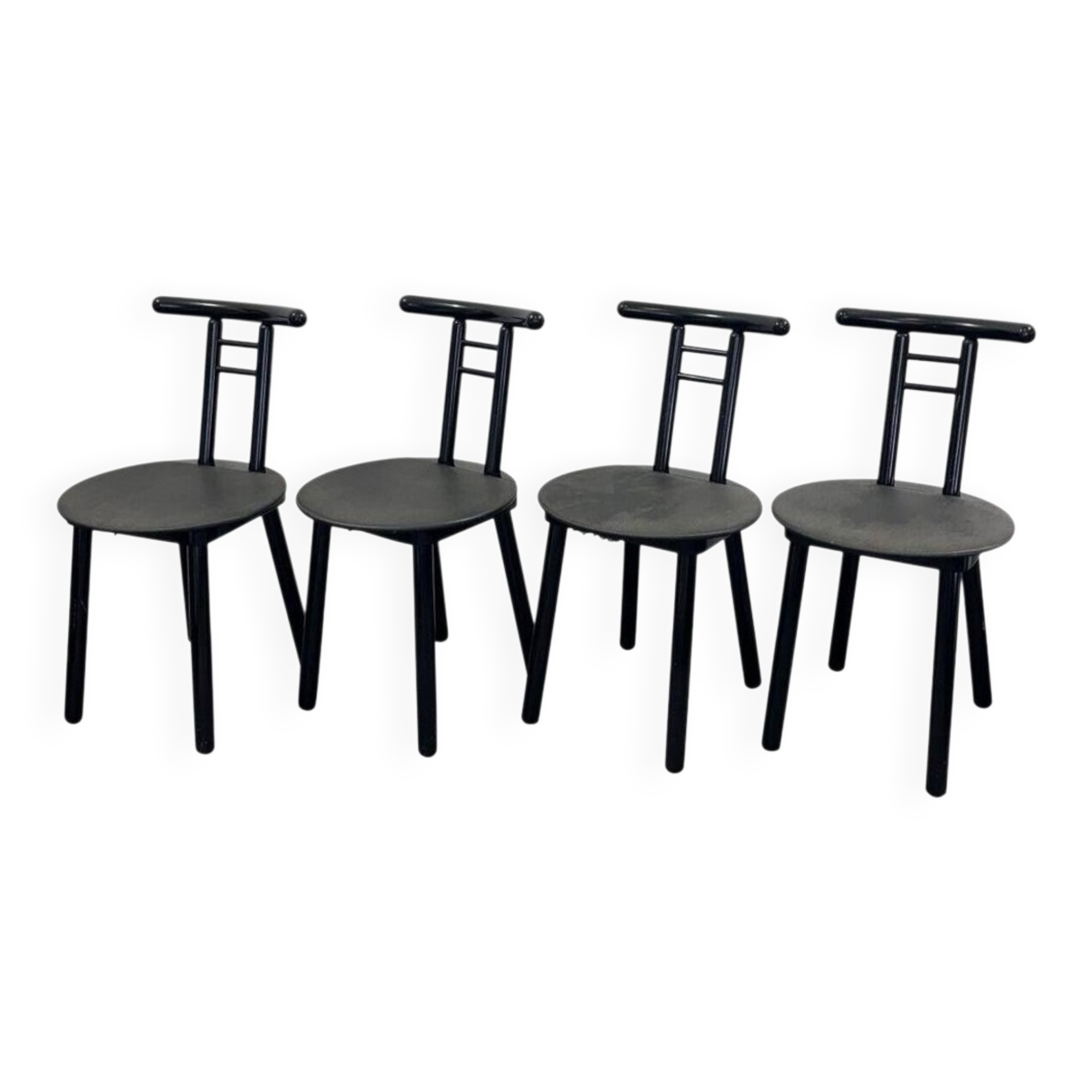 Vintage Italian Chairs, 1980s, Set of 4