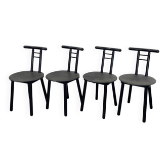 Vintage Italian Chairs, 1980s, Set of 4