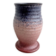 Vintage blue and pink ceramic vase