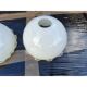 3 white opaline glass tulips from the 1960s
