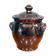 Vaso container, laccato black decorated in gold, France 1970s, in ottimo stato.